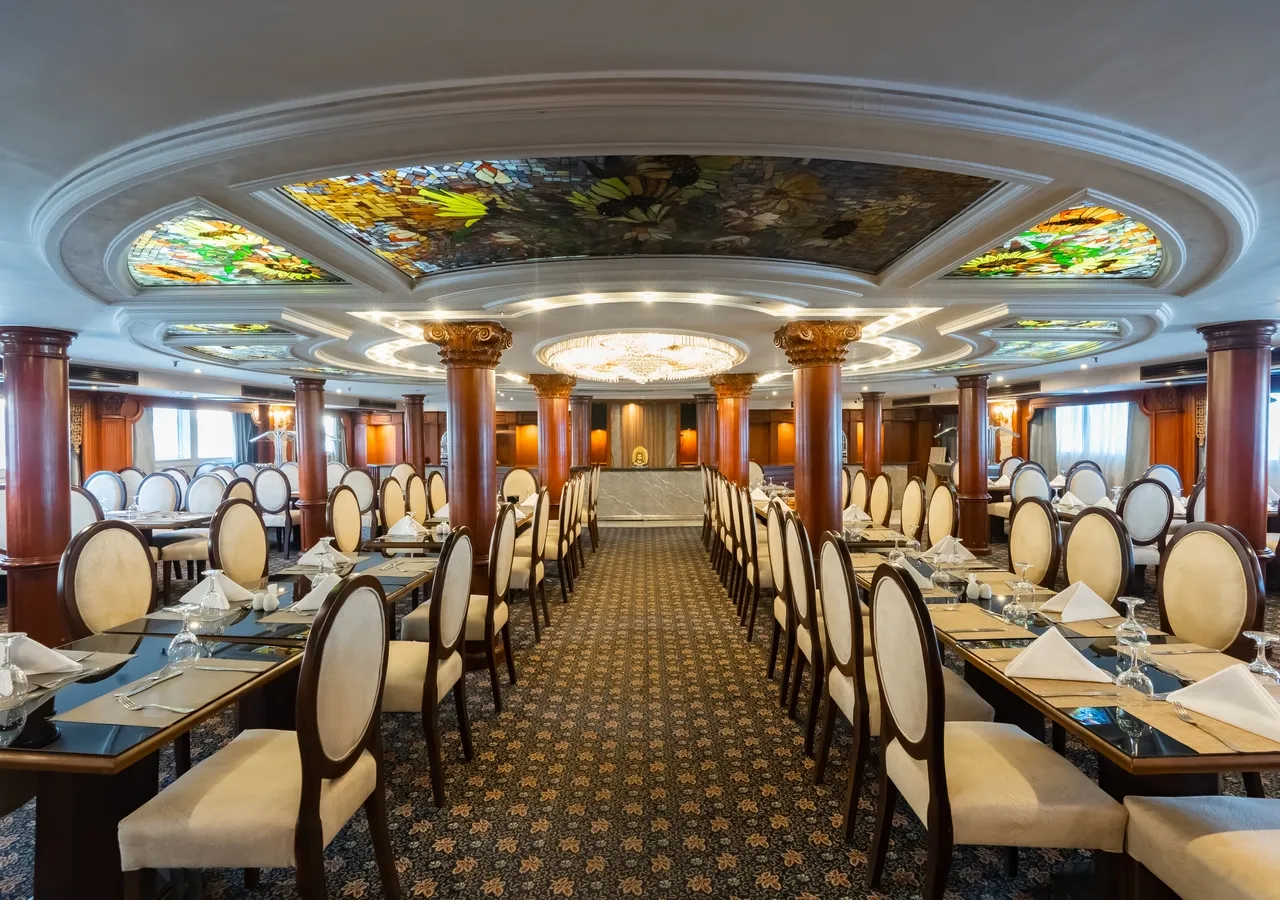 Restaurant aboard the MS Monica Nile Cruise Nile cruise